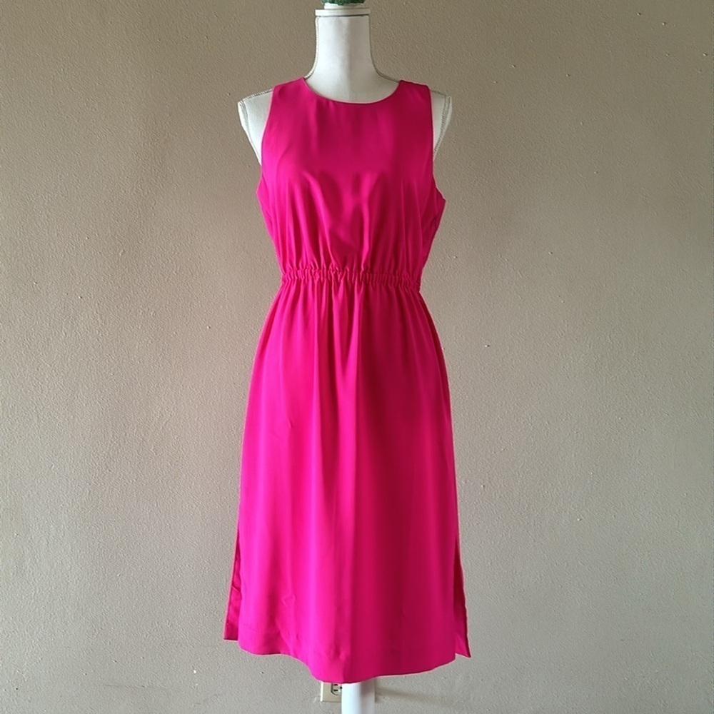 NWT J. Crew Button Back Midi Dress Petite 8